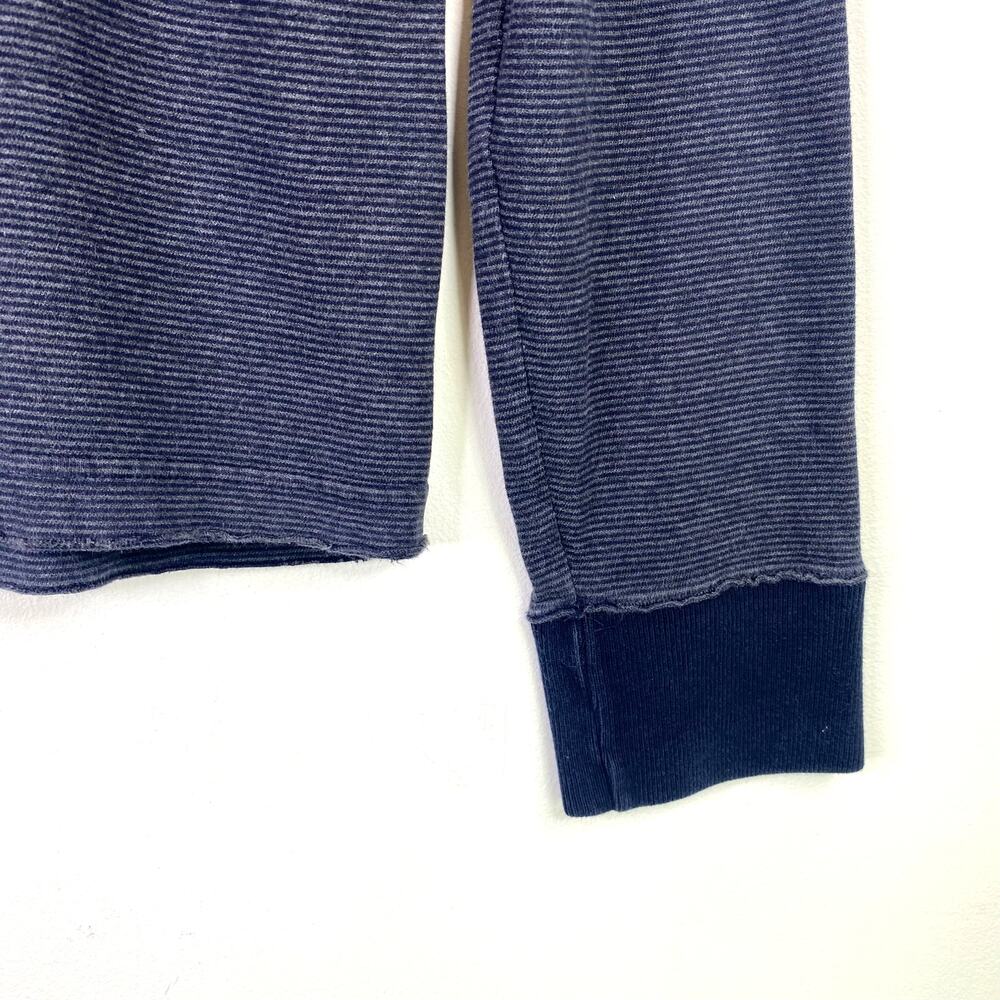 Abercrombie & Fitch Y2K Striped Henley Boys XXL Blue Long Sleeve Muscle Shirt - Picture 5 of 7